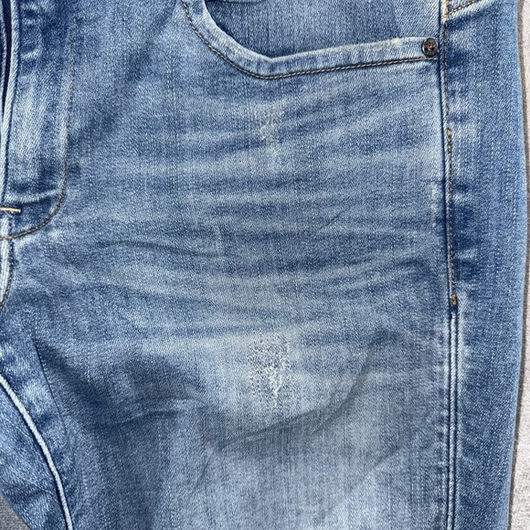 G-STAR RAW Midge Zip Mid Skinny Jeans Womens 31x30 Light Wash Stretch Whiskered - Picture 3 of 15